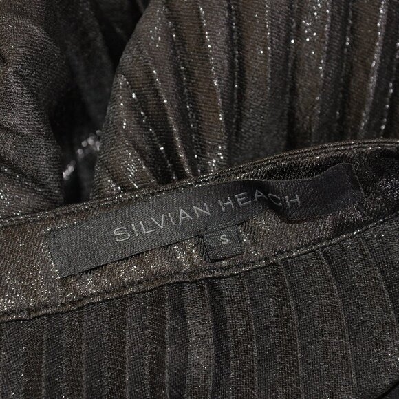 Silvian Heach Metallic Pleated Skirt Sz S - Picture 5 of 11